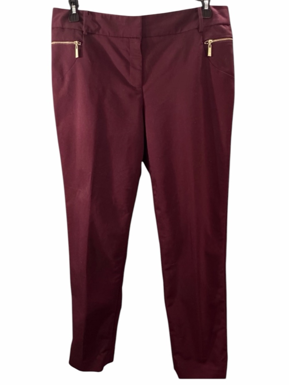 Chaus Burgundy Slim Ankle Pants. EC. Size 12